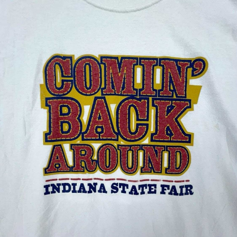 Indiana State Fair T Shirt‎ Comin Back Around White Graphic Tee XL - Picture 4 of 12